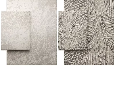 Square Rugs With Diverse Textured Patterns And Modern Neutral Color Styles 3d model