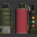 Military Grenades In Various Colors With Different Designs And Pull Rings