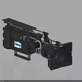 Black Digital Video Camera with Tripod Stand and LCD Screen for Professional Filmmaking