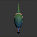 Mythical Fox Character With Blue Head Orange Body And Green Blue Feathered Back