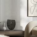 Modern Single Sofa Coffee Table Combination 3d model
