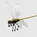 LEGO toy blocks dragonfly insect 3d model