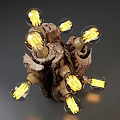 Industrial LOFT special-shaped table lamp creative table lamp 3d model