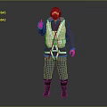 Game Movie Character With Aviator Hat Beard Brown Sleeved Jacket Beige Vest Blue Pants Thumbs Up
