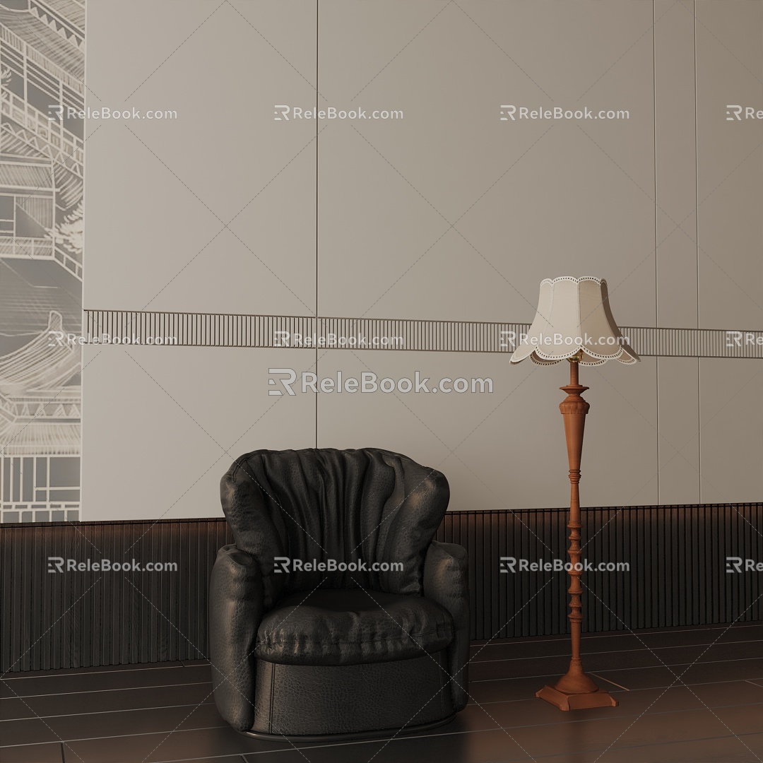 Modern floor lamp 3d model