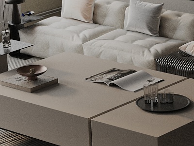 Modern coffee table model