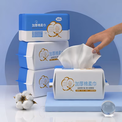 Modern Cotton Soft Towel Hand Water-drop Scene Toilet Supplies Kitchen Supplies 3d model