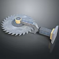 Durable Metal Circular Saw Blade With Sharp Teeth And Handle For Hardware Tools 3d model