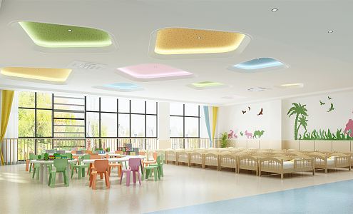 Modern Kindergarten Classroom 3d model