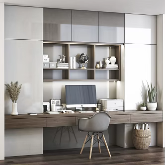 One-piece bookcase 3d model