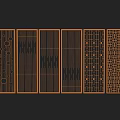 Modern Metal Partition Panels With Decorative Perforated And Grid Patterns