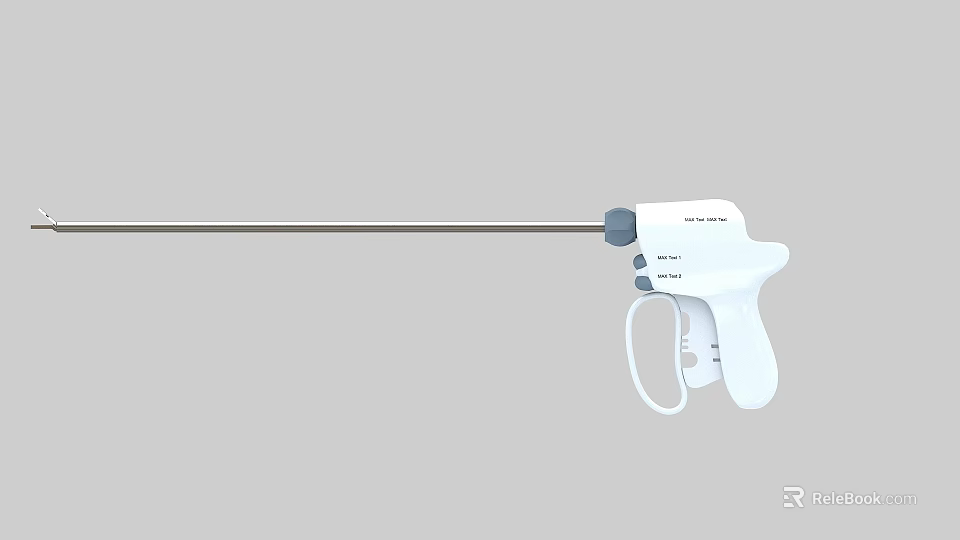 White Medical Device With Long Shaft Ergonomic Handheld Grip And Control Buttons 3d model 