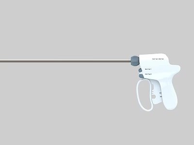 White Medical Device With Long Shaft Ergonomic Handheld Grip And Control Buttons 3d model