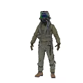 Modern astronaut flight suit 3d model