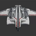Silver White Mechanical Flying Robot With Red Accents And Detailed Leg Structure