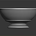 Intricate Sculpture Carving On Silver Bowl With Pedestal Base And Detailed Patterns