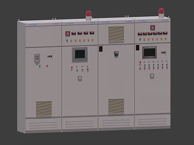 Advanced Industrial Control Cabinet Equipment With Digital Display Panel And Control Buttons 3d model