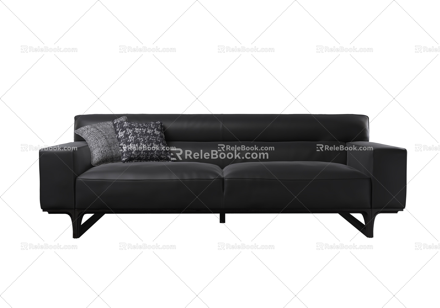 Double sofa combination 3d model