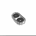 Mechanical Transmission Chain With Black Circular Plates And Silver Link Structure