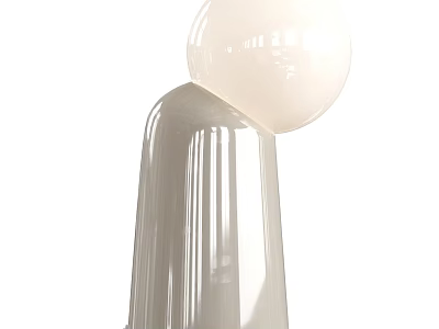 Elegant Contemporary Table Lamp Featuring Spherical Glass Shade And Sleek Transparent Base Design 3d model