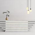 Modern Reception Desk Hotel Front Desk 3d model