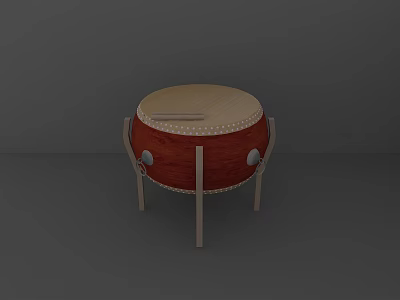 Chinese drum classical musical instrument 3d model Chinese drum classical musical instrument 3d model