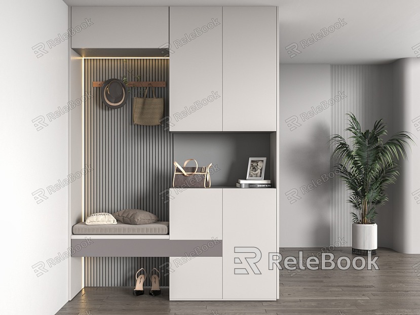 Functional Entrance Shoe Cabinet model