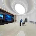 Command Control Room of Modern Monitoring Room 3d model