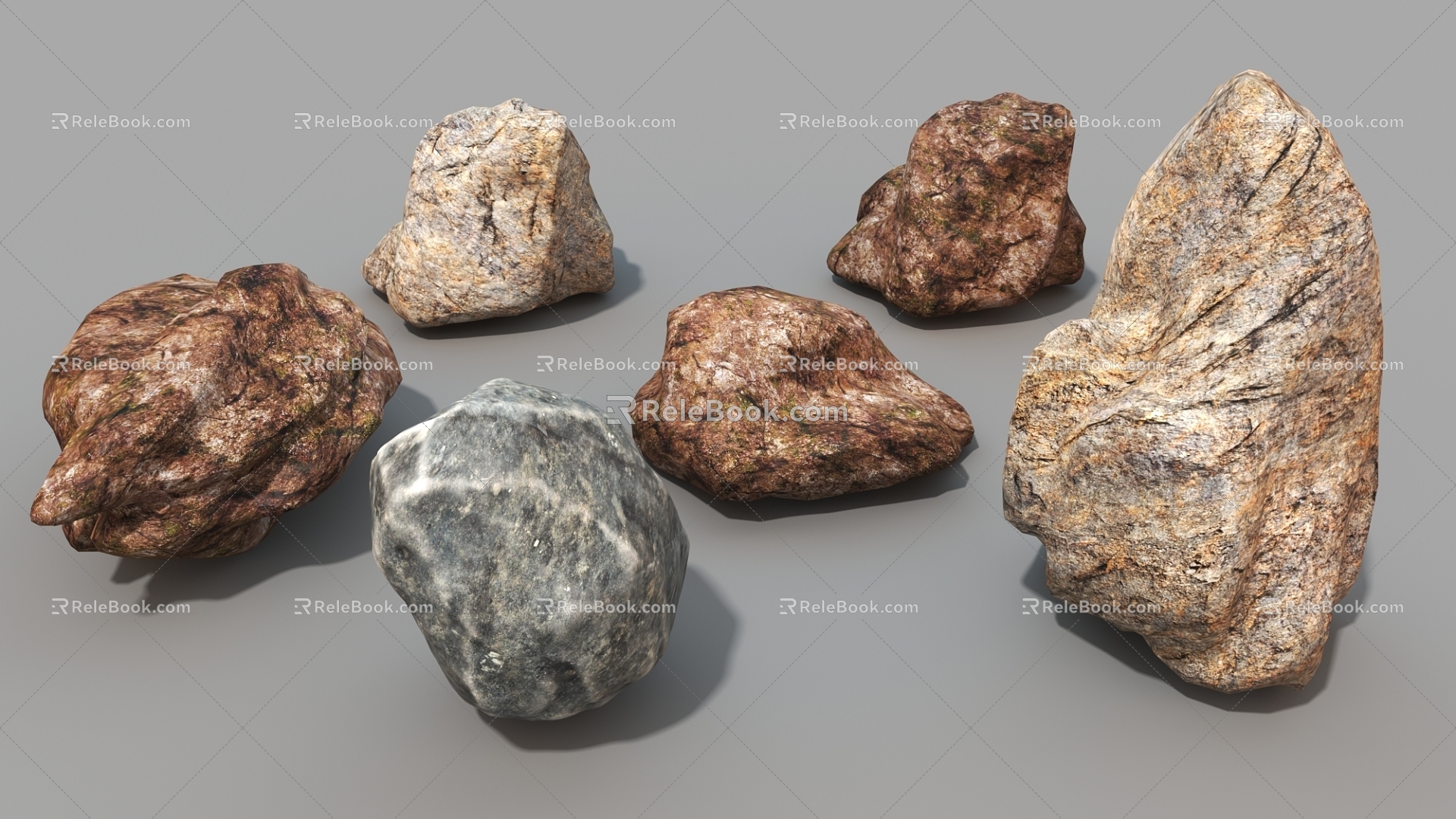 Culture Stone Landscape Stone Old Stone Rock 3d model