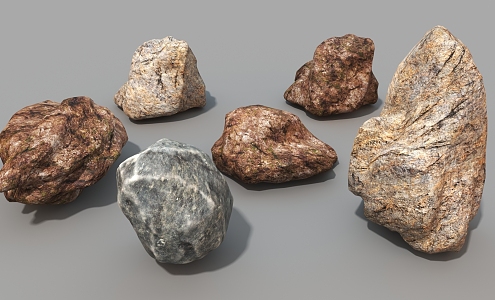 Culture Stone Landscape Stone Old Stone Rock 3d model