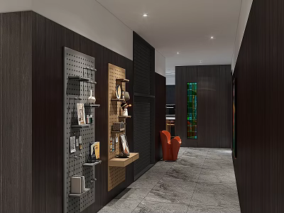 Staircase Aisle Corridor Water Bar Area Cabinet Stair Fireplace Hole Board Wall Trim Board Storage Rack Decorative Painting Gyro Chair Single Chair 3d model