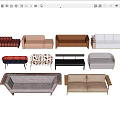 Diverse Sofa Combination With Various Styles Colors Sizes And Modern Designs 3d model