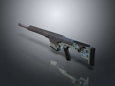 modern gun rifle semi-automatic rifle combat rifle battle rifle 3d model