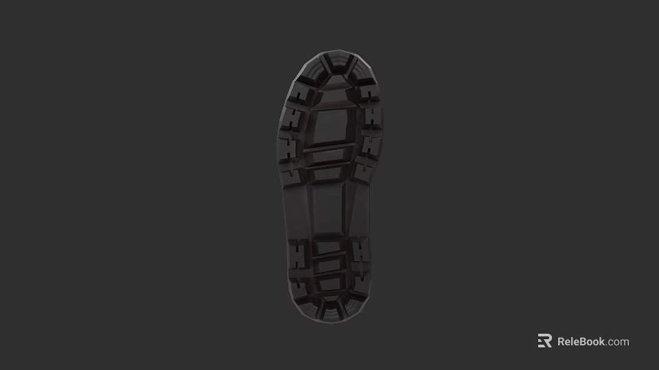 Durable Shoe Sole with Tread Pattern for Non Slip Grip in Outdoor Activities 3d model 