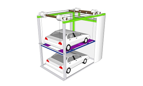 Modern parking lot Steel structure automatic three-dimensional parking lot 3d model