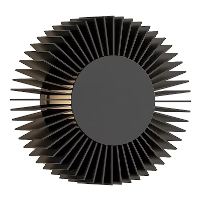 Stylish Modern Black Wall Light With Radial Circular Sleek Geometric Design 3d model Stylish Modern Black Wall Light With Radial Circular Sleek Geometric Design 3d model
