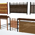 Various Wooden and Woven Fence Designs for Outdoor Decorative Applications