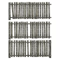 Rustic Wooden Slat Fence With Natural Texture For Garden Decoration