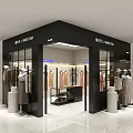 Modern Clothing Store With Mannequins And Fashion Clothing Displays In Bright Window