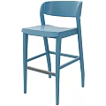 Two Blue Modern Bar Stools Featuring Stylish Design And Sleek Structure 3d model