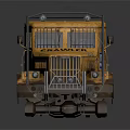 Vintage Yellow Crawler Vehicle With Metal Frame Track Structure And CRANLER 185