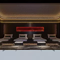 Luxurious SPA Sauna Interior With Comfortable Massage Beds Soft Lighting And Wooden Accents