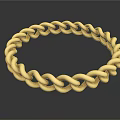 Shiny Golden Chain Link Bracelet With Polished Design On Black Background