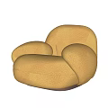 GUBI Single Sofa Lazy Sofa 3d model