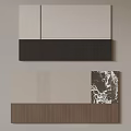 Modern Decorative Panel Combination With Various Colors And Textured Surfaces 3d model