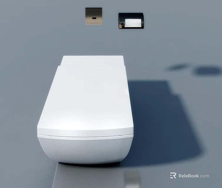 Sleek White Hinged Door With Modern Design For Residential Interior Spaces 3d model