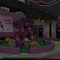 Pink Butterfly Shaped Art Installation With CHUBBY Text Ice Cream And Rainbow For Kids Exhibition