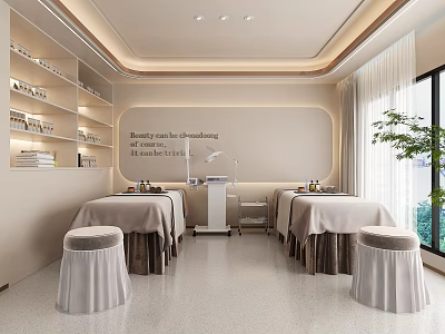 Serene SPA Room With Treatment Beds And Relaxing Ambiance 3d model