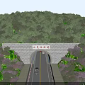 Muwangang Bridge Scenic View With Green Hills Lush Vegetation And Road Vehicles