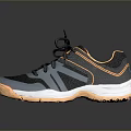 Athletic Shoes Black And Orange With Mesh Upper And Orange Sole Comfortable Lightweight Sports Footwear